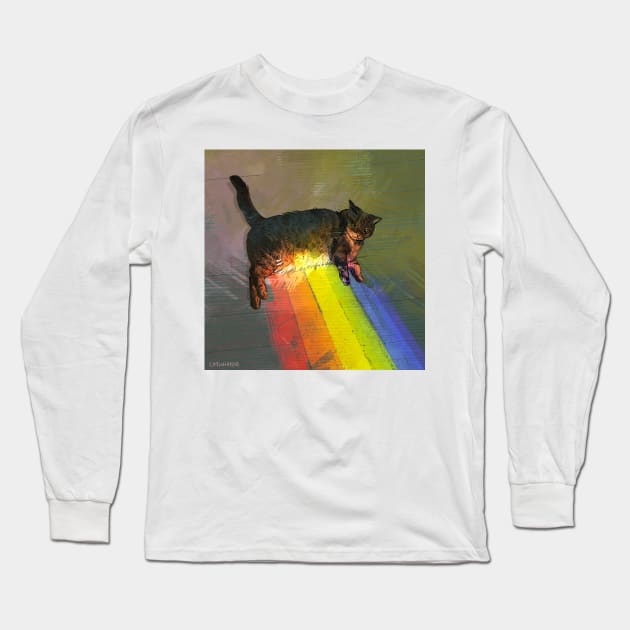Gold at the End of the Rainbow Long Sleeve T-Shirt by Catwheezie